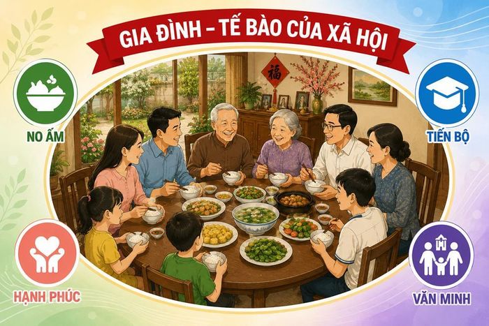 Muốn hệ giá trị gia đình “bén rễ” trong đời sống, cần tạo dựng một môi trường để mỗi gia đình đều có điều kiện vun đắp và trao truyền những giá trị tốt đẹp. Ảnh minh họa