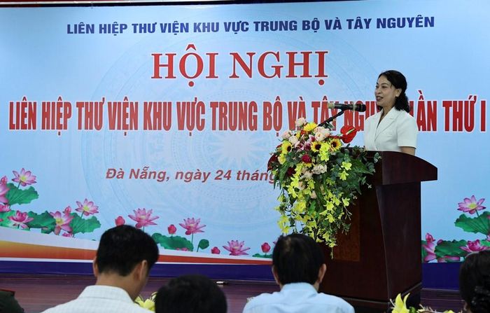 Phó Giám đốc Sở VHTTDL TP. Đà Nẵng Nguyễn Thị Hội An phát biểu tại Hội nghị