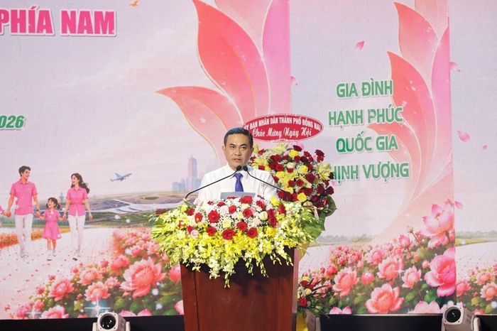 Phó Chủ tịch UBND TP Đồng Nai Lê Trường Sơn phát biểu chào mừng