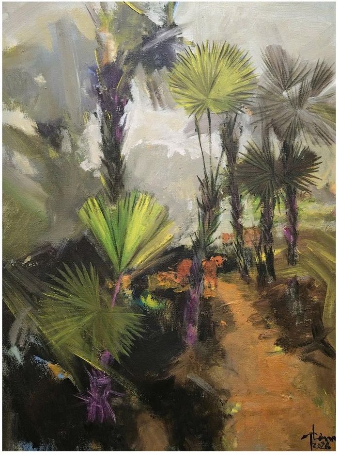 “Lối về” (acrylic, 60x80cm) của Quỳnh Thơm