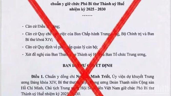 Văn bản đã được xác định là giả mạo.