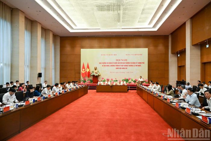 Quang cảnh hội nghị tại Nhà Quốc hội. (Ảnh: DUY LINH)