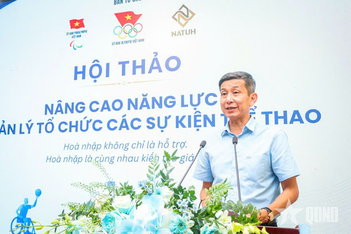 PGS, TS Nguyễn Danh Hoàng Việt phát biểu tại hội thảo. Ảnh: BÙI LƯỢNG