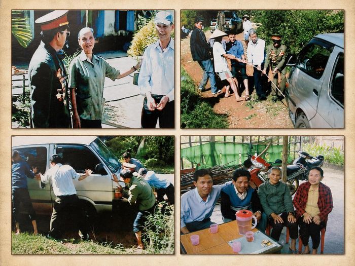Bà Hai Cúc trong những chuyến đi đầy khó khăn, vất vả để tìm kiếm, quy tập hài cốt liệt sĩ. Ảnh tư liệu