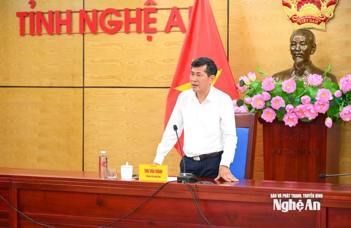 Phó Chủ tịch Thái Văn Thành phát biểu kết luận cuộc họp. Ảnh: Thành Cường