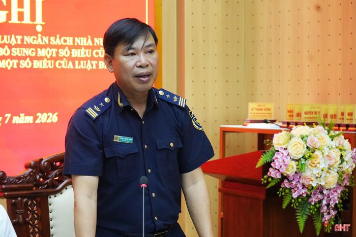 Ông Nguyễn Thành Trung - Phó Chi cục trưởng, Chi cục Hải Quan Khu vực XI phát biểu tại hội nghị.