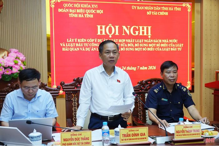 Đồng chí Trần Đình Gia - Phó Trưởng đoàn chuyên trách Đoàn ĐBQH tỉnh kết luận hội nghị