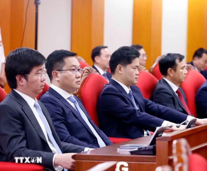 Các đại biểu tham dự phiên bế mạc Hội nghị lần thứ 3 Ban Chấp hành Trung ương Đảng khóa XIV. (Ảnh: Thống Nhất/TTXVN)