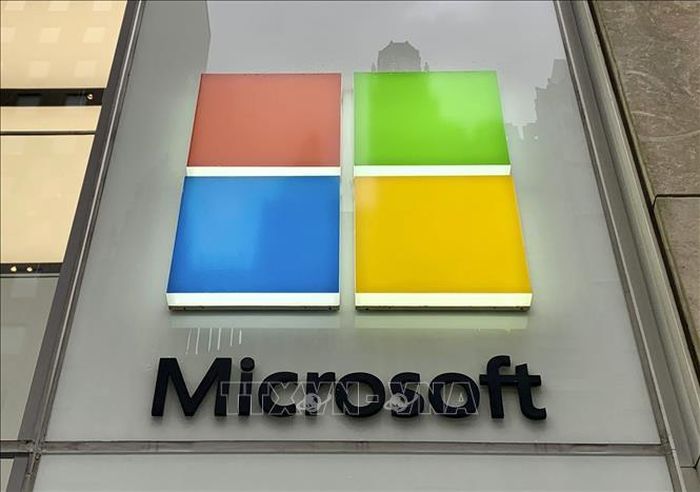 Biểu tượng tập đoàn Microsoft tại New York, Mỹ. Ảnh tư liệu: Kyodo/TTXVN