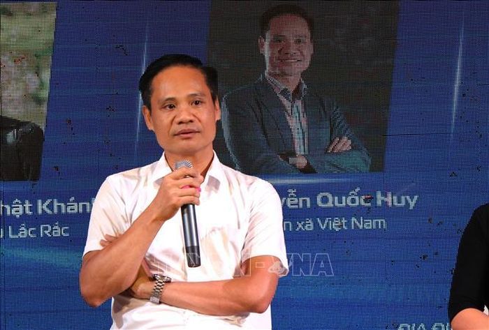 Nhà báo Nguyễn Quốc Huy, Trưởng phòng Đa phương tiện Ban Kinh tế - Thông tấn xã Việt Nam, phát biểu.