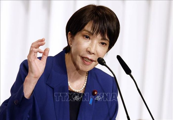 Bà Sanae Takaichi phát biểu tại thủ đô Tokyo, Nhật Bản. Ảnh tư liệu: THX/TTXVN