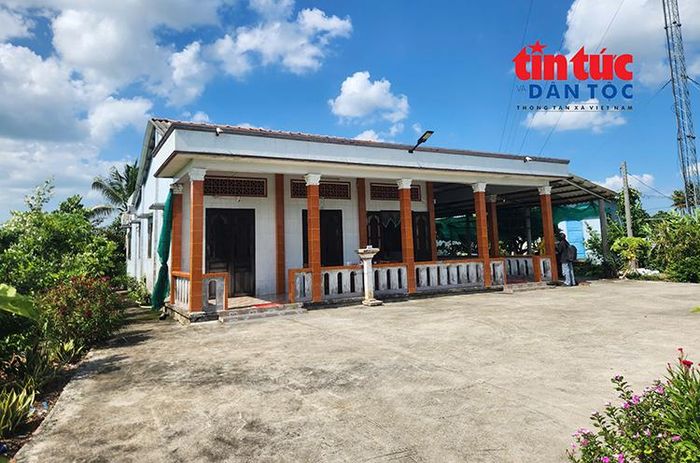 Căn nhà nhỏ của gia đình Anh hùng Lực lượng vũ trang nhân dân Huỳnh Văn Đảnh tại xã Vàm Cỏ, tỉnh Tây Ninh.