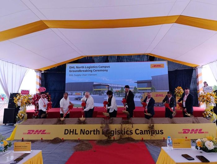 Lễ khởi công dự án DHL North Logistics Campus tại Khu công nghiệp Yên Mỹ II (Hưng Yên). Ảnh: Thùy Dương/Bnews/vnanet.vna