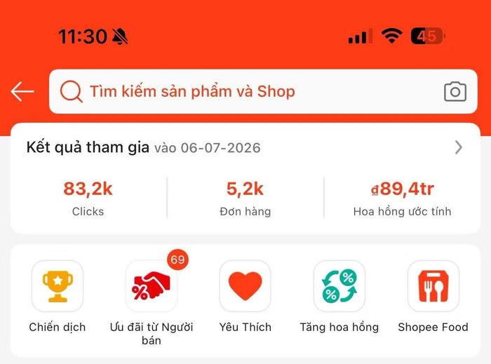 Nhiều tài khoản đạt doanh thu khá cao từ công việc tiếp thị liên kết. Ảnh: Facebook