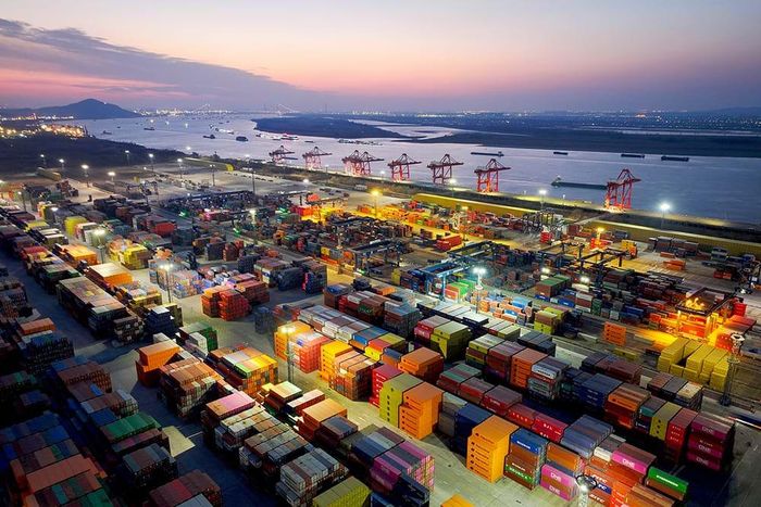 Hàng hóa tại một cảng xuất khẩu của Trung Quốc. Ảnh: Getty Image