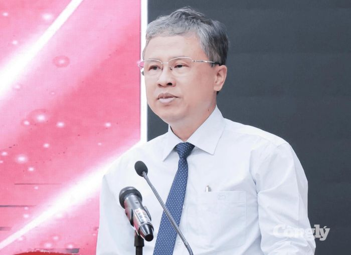 Ông Trần Hòa Nam phát biểu tại buổi lễ.