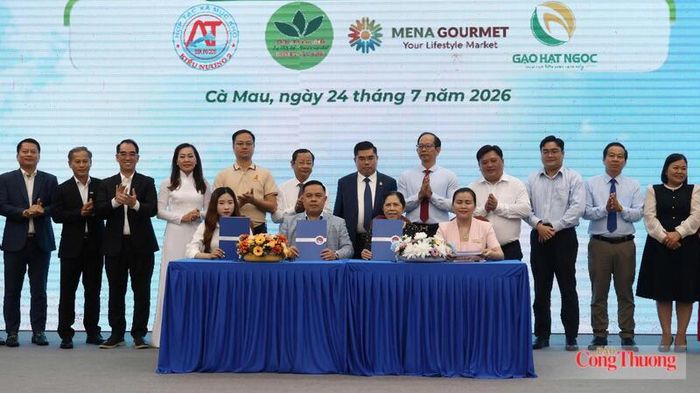 Các doanh nghiệp ký kết biên bản ghi nhớ hợp tác kinh doanh. Ảnh: Vân Nguyễn