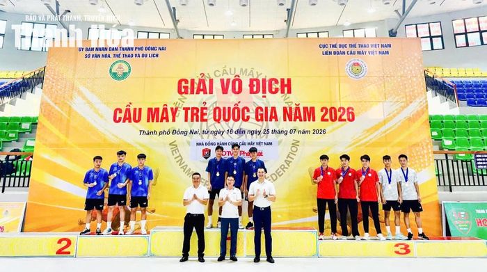 Đội tuyển Cầu mây Thanh Hóa giành huy chương Bạc nội dung đôi nam lứa tuổi U20.