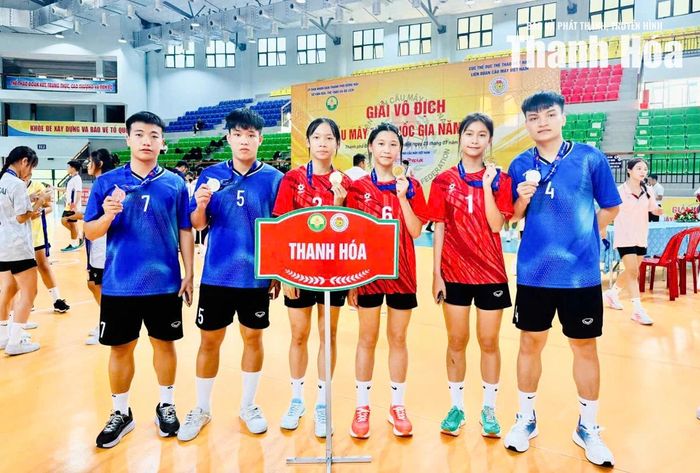 Các gương mặt trẻ xuất sắc của đội tuyển Cầu mây giành huy chương cho thể thao Thanh Hóa tại giải.