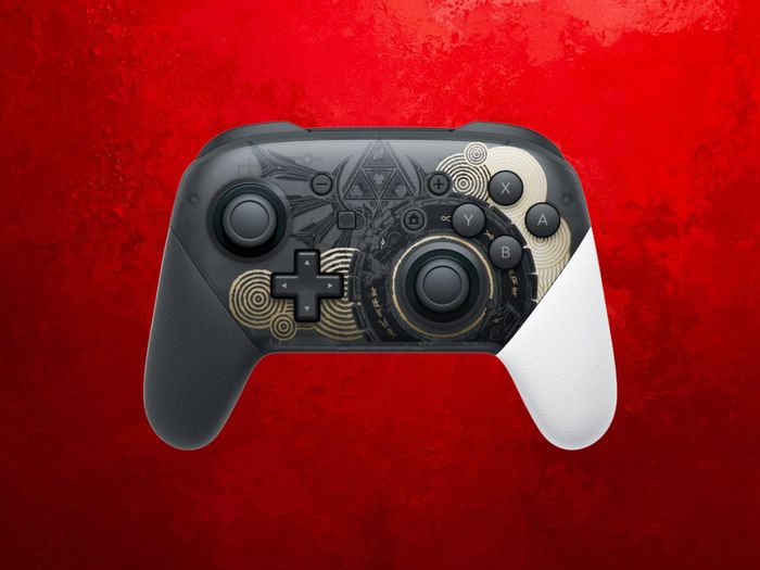 Hình ảnh tay cầm Switch 2 Pro Controller phiên bản Legend of Zelda: Tears of the Kingdom.