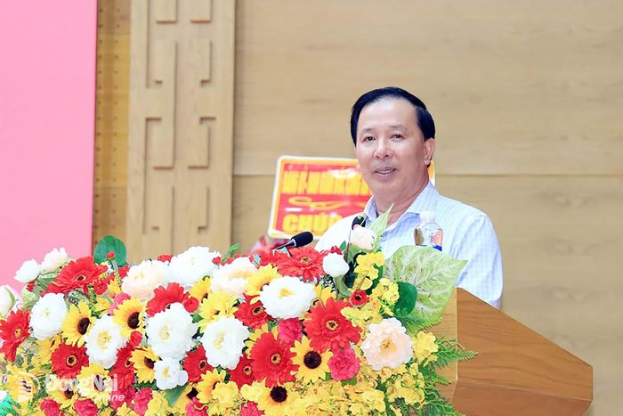 Đồng chí Nguyễn Văn Út, Phó Bí thư Thành ủy, Chủ tịch UBND thành phố phát biểu tại buổi lễ. Ảnh: Đ.A