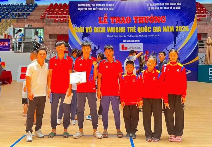  Các VĐV thuộc Trung tâm Võ thuật cổ truyền Bình Định giành 3 HCĐ. Ảnh: ĐVCC 