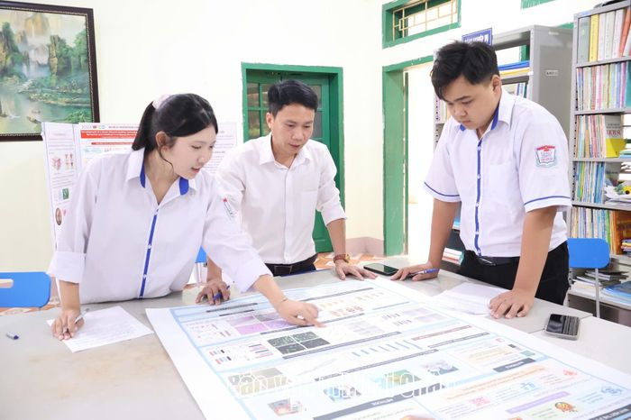 Nhóm nghiên cứu thảo luận về dự án.