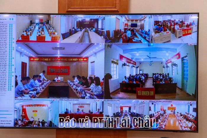 Quang cảnh hội nghị tại các điểm cầu.
