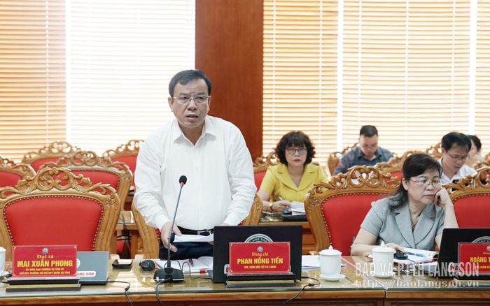 Lãnh đạo Sở Tài chính báo cáo một số nội dung tại phiên họp