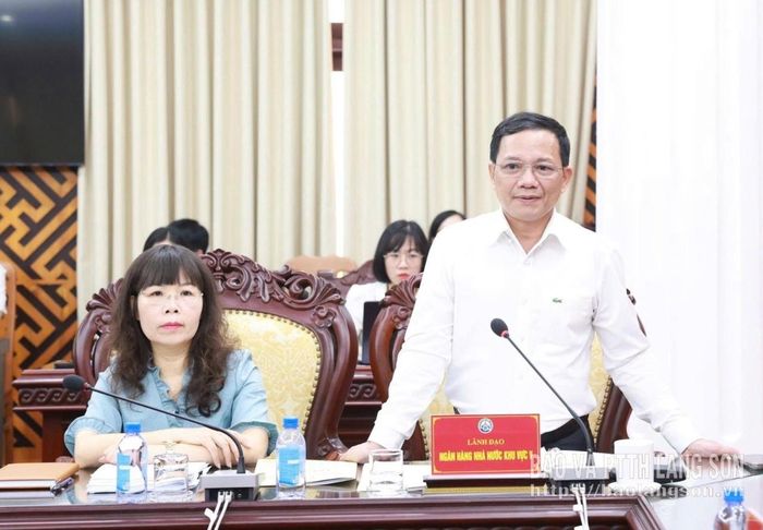 Lãnh đạo Ngân hàng Nhà nước khu vực V phát biểu tại chương trình làm việc