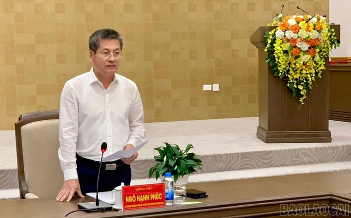 Phó Chủ tịch Thường trực UBND tỉnh Ngô Hạnh Phúc phát biểu tại hội nghị.