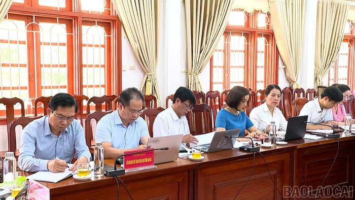 Đại diện Sở Văn hóa, Thể thao và Du lịch dự buổi làm việc.