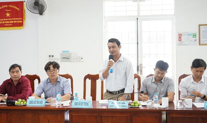 Đại diện Công ty Cổ phần Thủy điện Đa Dâng 3 phát biểu tại Hội nghị