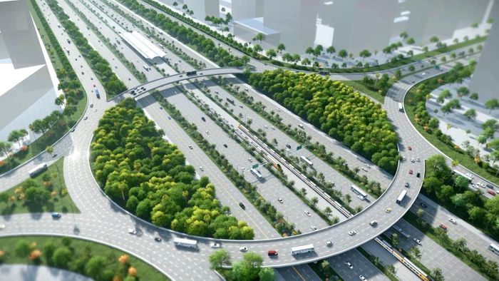 Phối cảnh dự án đoạn qua TP. Hà Nội. Nguồn ảnh: Sun Group