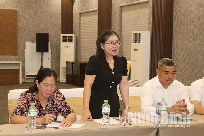 Đại diện Sở Du lịch phát biểu tại buổi làm việc.