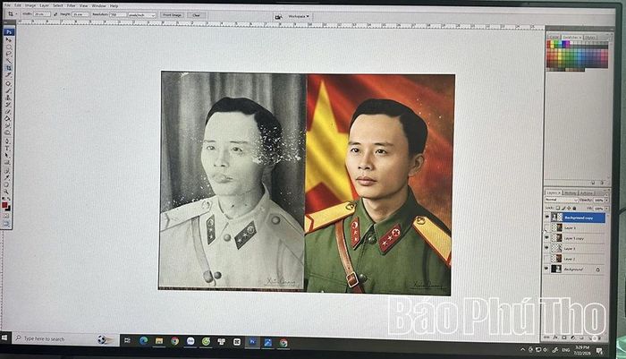Nhiều bức ảnh cũ, hỏng được anh Thành phục dựng rõ nét.