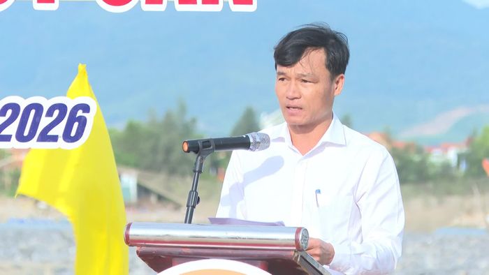 Đại diện lãnh đạo Sở Nông nghiệp và Môi trường kêu gọi các đơn vị, địa phương và cộng đồng ngư dân nâng cao ý thức khai thác thủy sản có trách nhiệm, gắn với phát triển bền vững nguồn lợi thủy sản - Ảnh: T.L