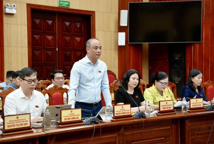 Đồng chí Nguyễn Phương Tuấn, Phó Chủ nhiệm Ủy ban Khoa học, Công nghệ và Môi trường phát biểu kết luận tại buổi làm việc - Ảnh: H.N