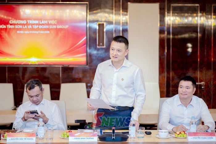 Ông Đặng Minh Trường, Chủ tịch HĐQT tập đoàn Sun Group, phát biểu tại cuộc làm việc.
