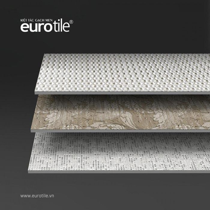  Gạch 3rd Firing của Eurotile tạo ra những hiệu ứng nổi trên bề mặt họa tiết thay vì hiệu ứng in phẳng kỹ thuật số. (Ảnh: BST Nhật Nguyệt, BST Diệp Vũ, BST Châu Sa) 