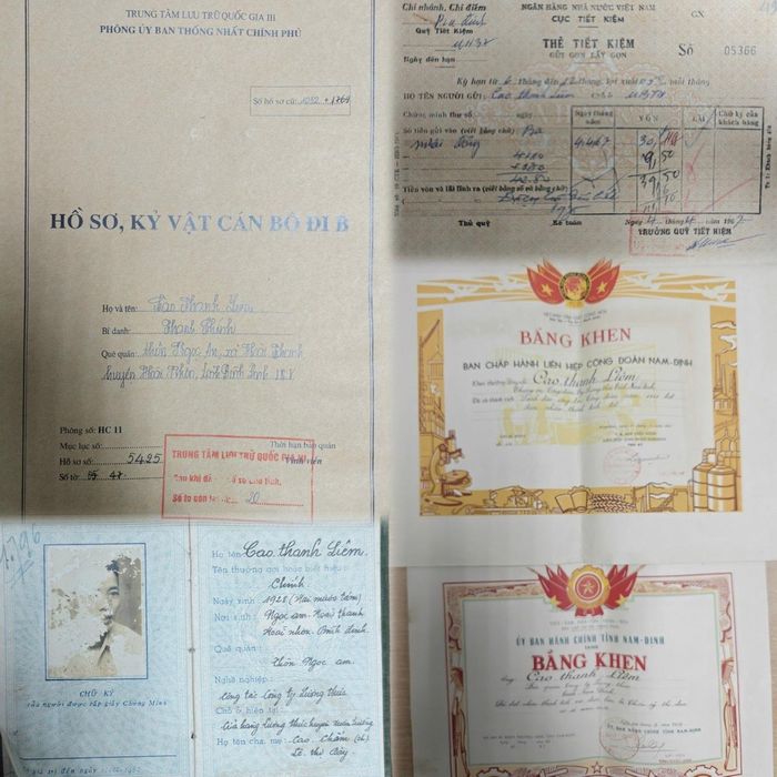 Một số hồ sơ, kỷ vật của cán bộ "đi B".