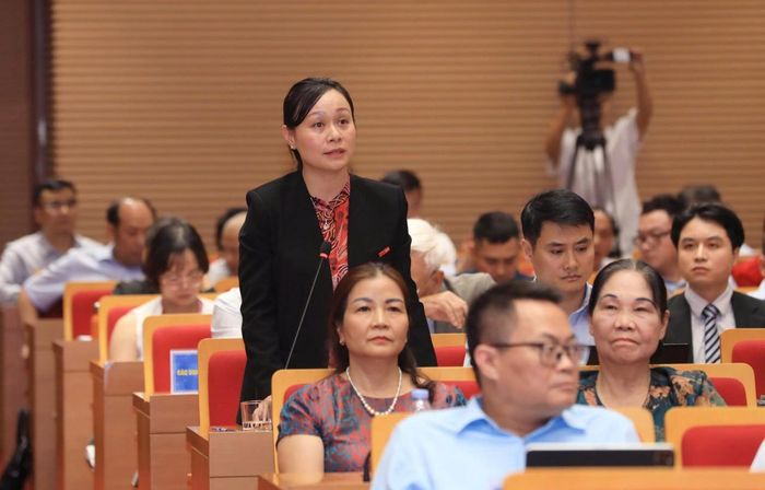 Đại diện các doanh nghiệp, hiệp hội doanh nghiệp tham gia ý kiến tại hội nghị. Ảnh: Lê Hải