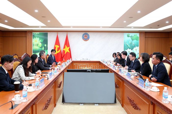 Quang cảnh buổi tiếp. Ảnh: Đức Minh