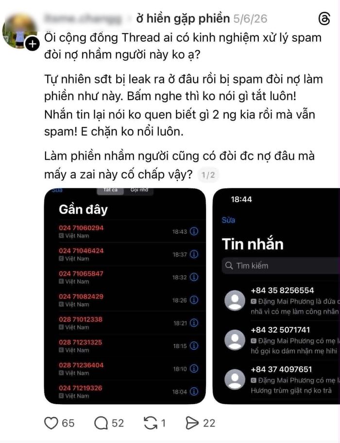 Bất ngờ vì bị "spam" hàng chục cuộc gọi đòi nợ