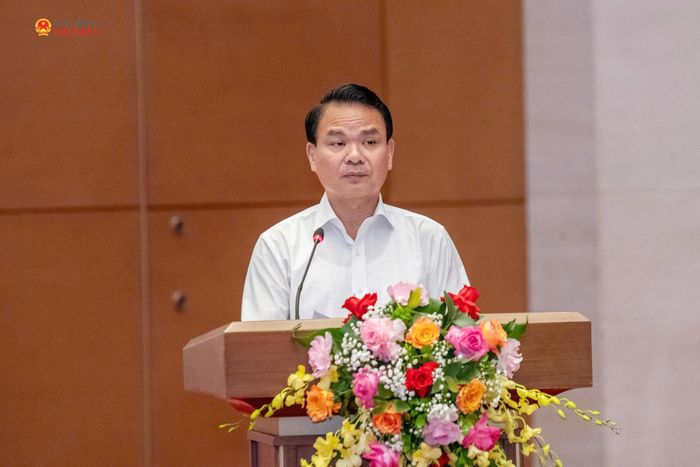 Bộ trưởng, Chủ nhiệm Văn phòng Chính phủ Đặng Xuân Phong báo cáo về tiến độ chuẩn bị các nội dung và dự kiến chương trình Kỳ họp không thường lệ thứ Nhất, Quốc hội khóa XVI