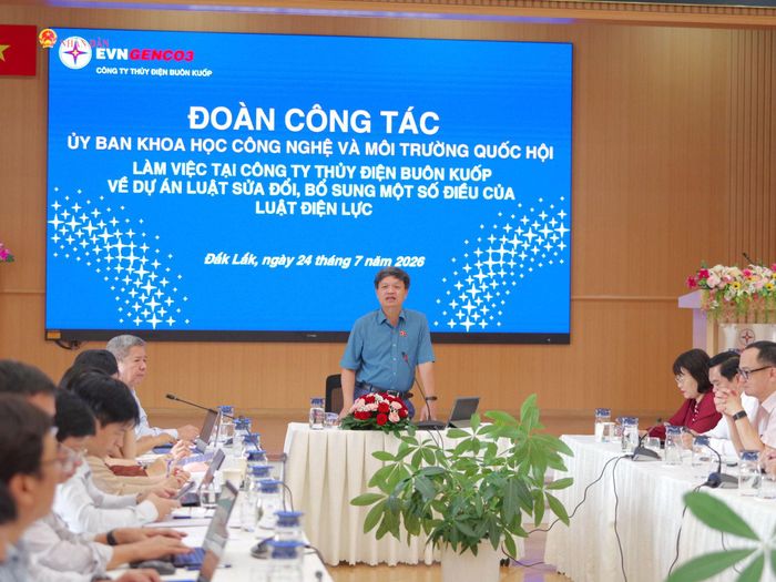 Đoàn công tác của Ủy ban Khoa học, Công nghệ và Môi trường làm việc với Công ty thủy điện Buôn Kuốp