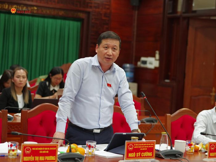 ĐBQH hoạt động chuyên trách tại Ủy ban Khoa học, Công nghệ và Môi trường Ngô Sỹ Cường phát biểu