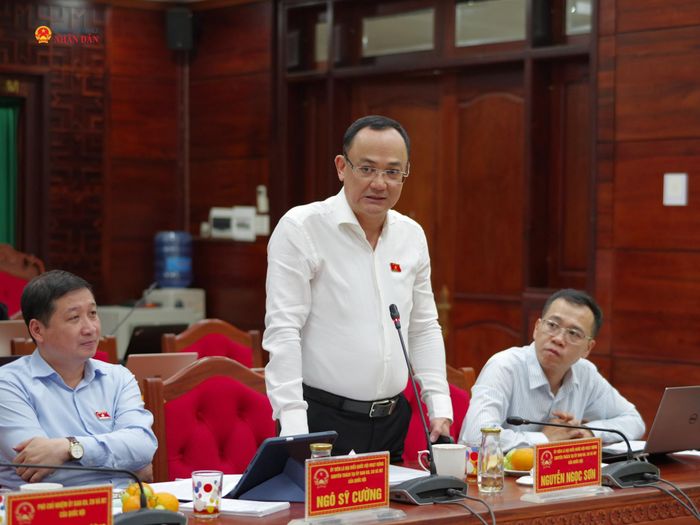 ĐBQH hoạt động chuyên trách tại Ủy ban Khoa học, Công nghệ và Môi trường Nguyễn Ngọc Sơn phát biểu