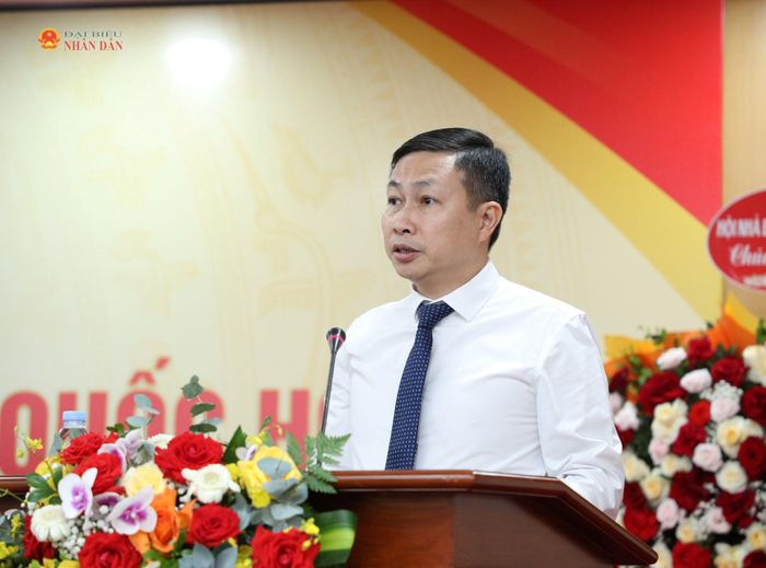 Hội viên Liên chi Hội Nhà báo Văn phòng Quốc hội Phạm Thanh Hải phát biểu