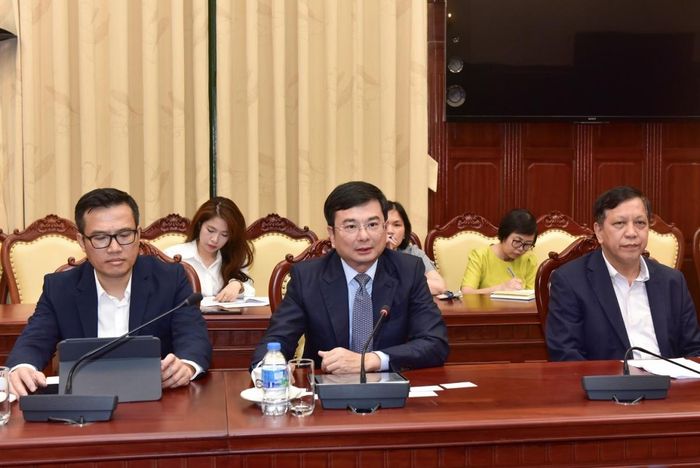 Phó Thống đốc Phạm Thanh Hà phát biểu tại buổi làm việc